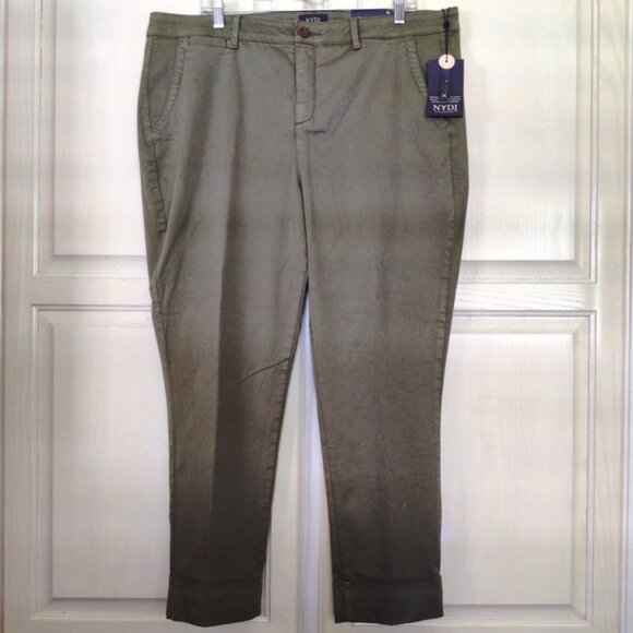 NYDJ Olive Trousers, Kut from Kloth Khaki Tunic, Floral Vest, 3 Piece, Sz XL-2X - Picture 14 of 15